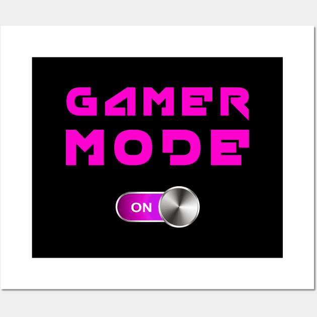 GAMER MOD ON - from the 90s pink fluo Wall Art by BACK TO THE 90´S